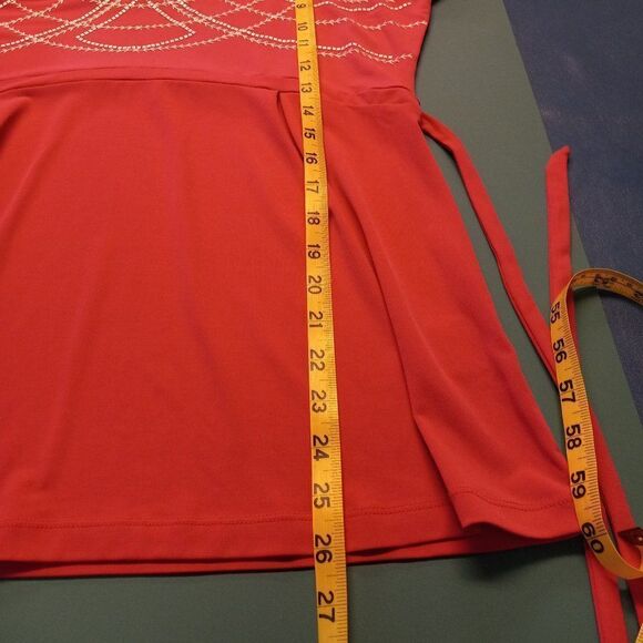 Apostrophe' Stretch Pink Embellished Top - Picture 6 of 6